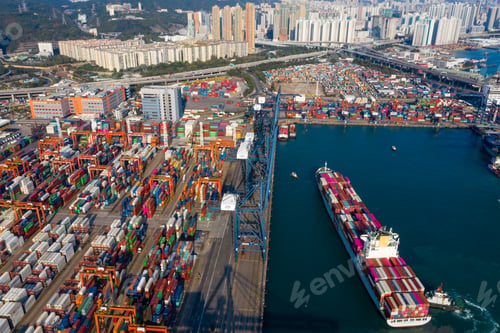 Preview: Kwai Tsing, Hong Kong, 14 February 2019:- Top down view of Hong Kong Kwai Tsing Container Terminals