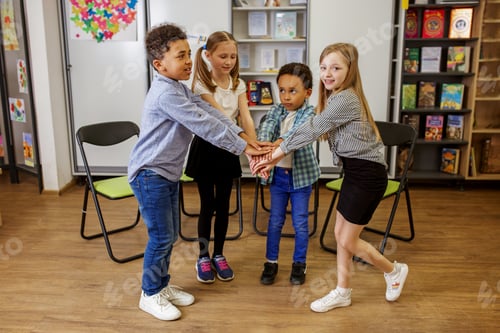 Preview: Back to school. Little school friends develop social skills and support each other.