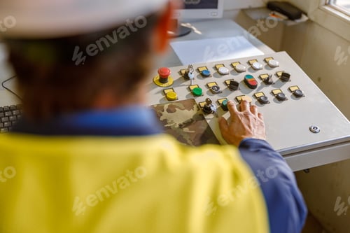 Preview: Worker Adjusting Settings on Control Panel