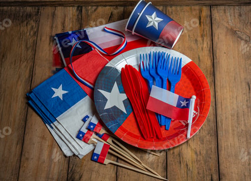 Preview: Chilean independence day concept. Festive decoration