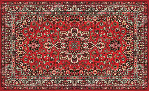 Preview: Old Red Persian Carpet Texture, abstract ornament