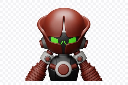 Preview: Futuristic Robot Avatar Crimson Dome