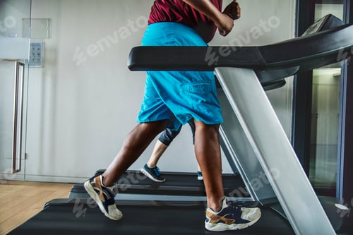 Preview: Man running on a treadmill