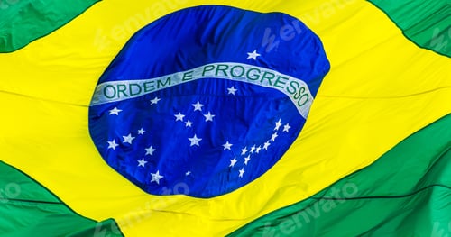 Preview: Closeup shot of the flag of Brazil