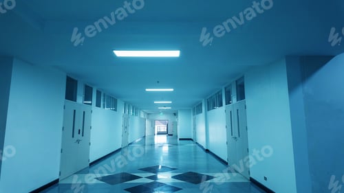 Preview: hospital indoor modern interior corridor empty room medical clinic healthcare medical office clean b