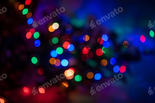 Preview: abstract light bokeh image, festivity lights texture
