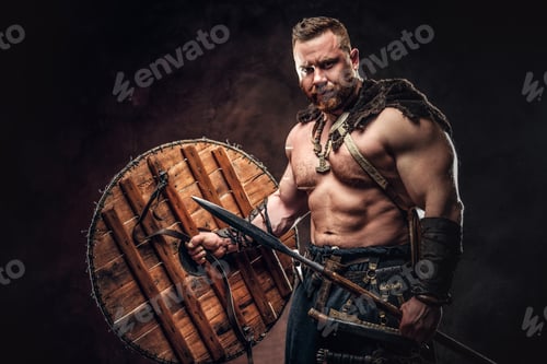 Preview: Severe barbarian in warrior clothes