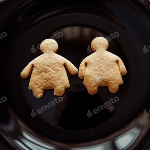Preview: Pile of cookies on a black plate