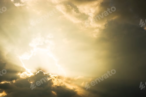 Preview: colorful dramatic sky with cloud at sunset.