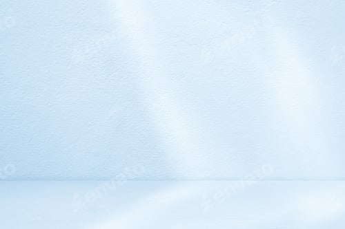 Preview: Blue Background Studio with Gradient White Light on Podium stage for Product Display Present