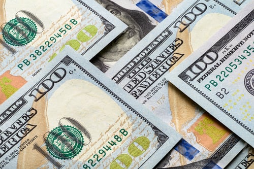 Preview: One Hundred Dollar Bills Background Full Frame