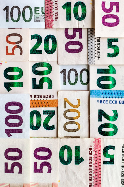 Preview: Different Euro bills money for background