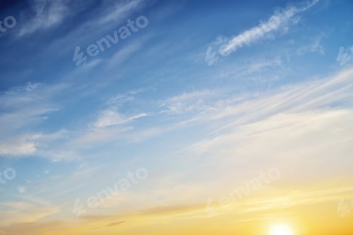 Preview: Sky background on sunset.