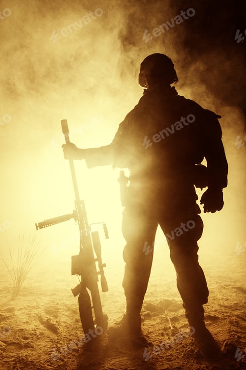 Preview: Army sniper in the fire and smoke