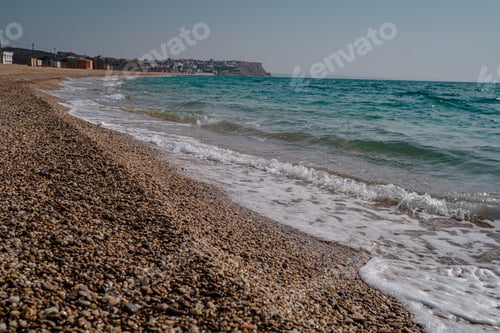 Preview: beautiful sea at noon in spring, clear water