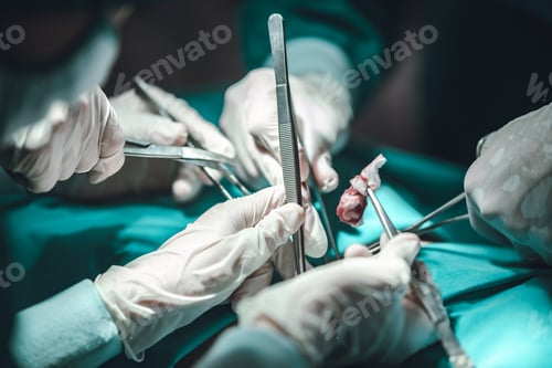 Preview: surgeon doctor team working in operation room at hospital, medical health clinic with specialist