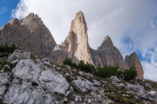 Preview: Beautiful view of the Dolomites Mountains UNESCO world heritage in South Tyrol, Italy
