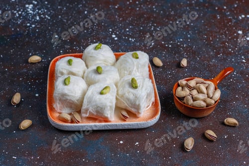 Preview: Turkish floss halva pishmanie,cotton candy dessert.