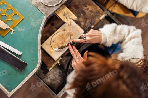 Preview: Woman Making Handmade Jewelry