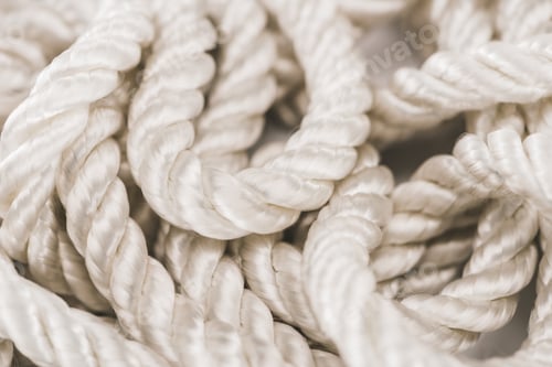 Preview: close up view of white nautical rope