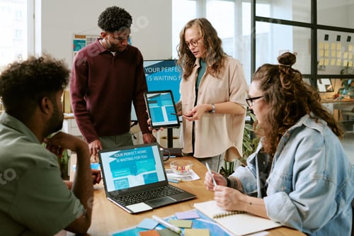 Preview: Diverse Young Adults Collaborating during Creative Office Meeting