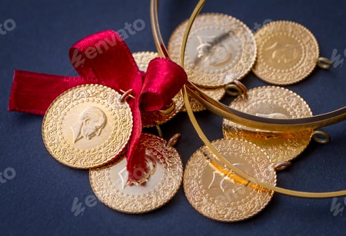 Preview: Traditional Turkish gold coins (Turkish name; Ceyrek altin)