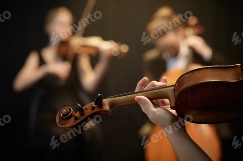 Preview: Classical Music Artist Playing Violin in String Quartet