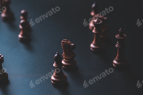 Preview: chess board game for the concept of co-worker business team and business success concept