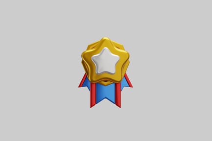 Preview: Shiny star achievement medal