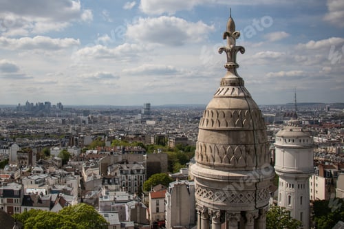 Preview: Aerial view of Paris business district