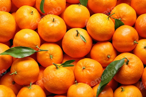 Preview: Delicious fresh ripe juicy tangerines as background