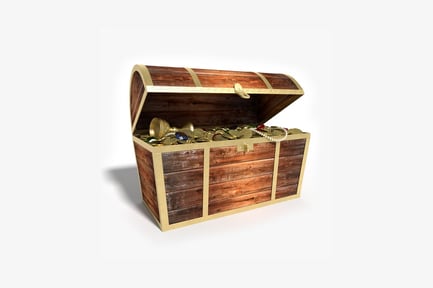 Preview: Open wooden chest with contents