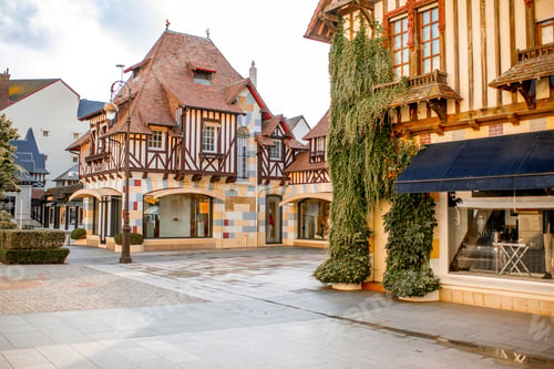 Preview: Buildings in the center of Deauville town, France