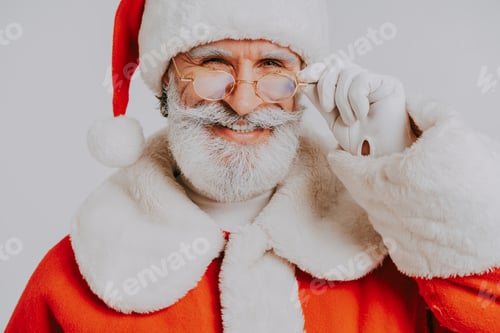 Preview: Santa Claus portrait, Christmas and newyear festive days concepts