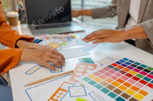 Preview: UX graphic designer planning application process development prototype