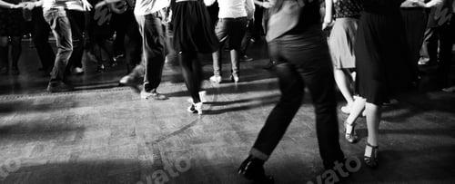 Preview: People dance in the hall swing party