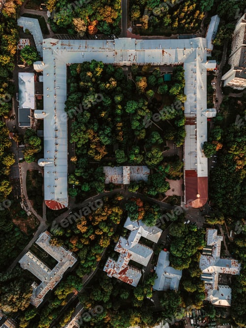 Preview: Kyiv city drone image. The city center of Kyiv