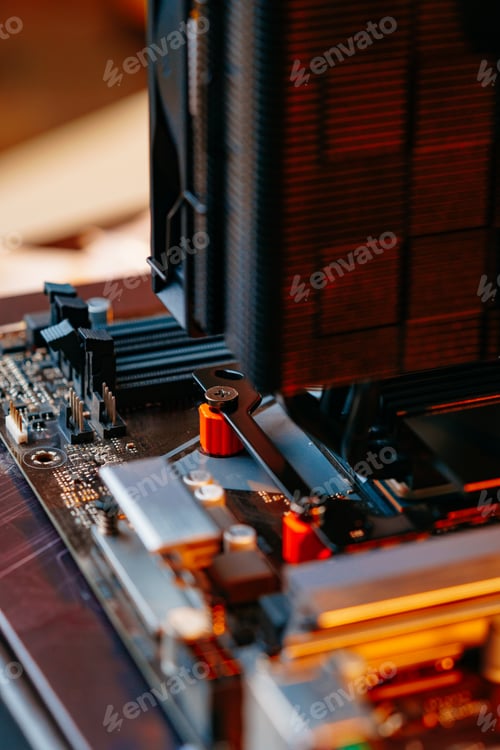 Preview: Computer parts close up photo abstract background