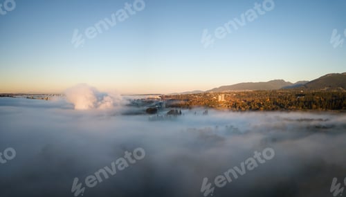 Preview: Aerial view above the fog