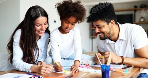 Preview: Young little girl enjoying time with her parents