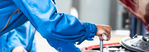 Preview: mechanic hand repairing car damage