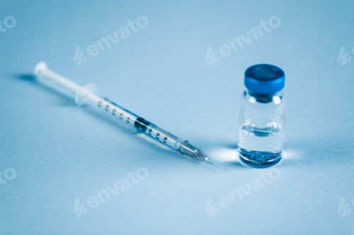 Preview: Precision syringe with vaccine dose ready for injection.