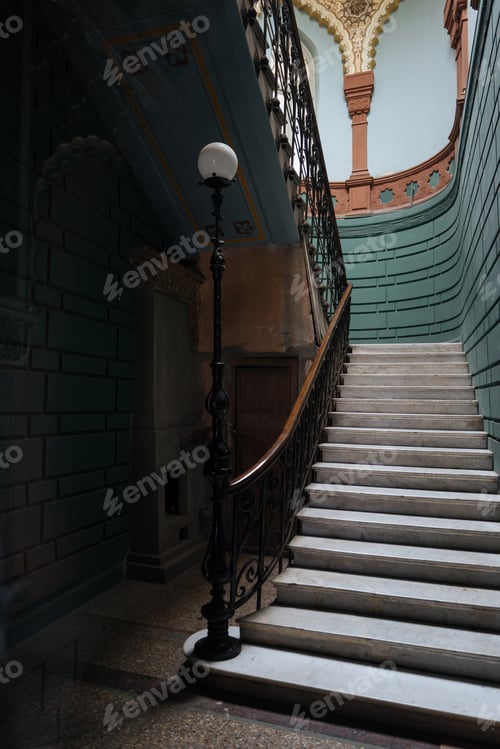Preview: Old stylish stone staircase