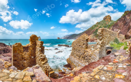 Preview: Astonishing spring view of ancient ruins of Laveria Lamarmora (Miniera di Nebida).