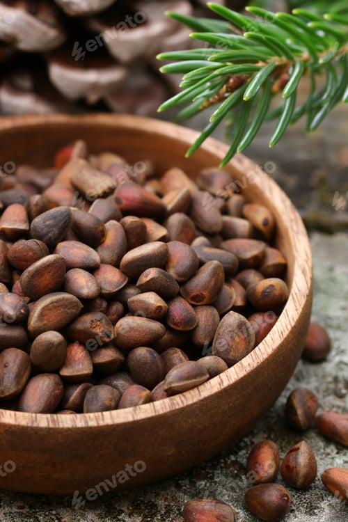 Preview: natural organic pine nuts for a healthy diet