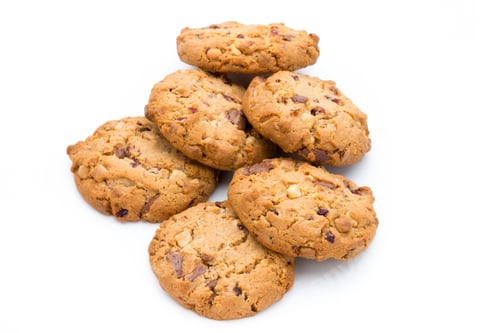 Preview: Stack of Homemade Cookies on White Background