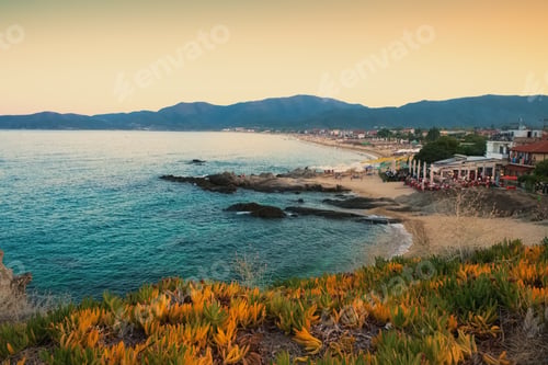 Preview: Sunset seashore landscape Sarti Greece