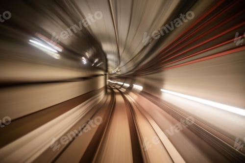 Preview: Long Exposure of Underground Metro Tunnel Captures Motion in Dynamic Blur