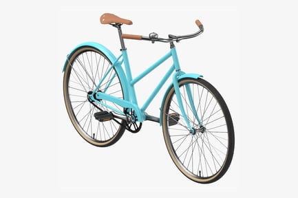 Preview: Vintage Style Bicycle with Light Blue Frame