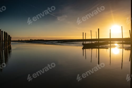 Preview: Small empty harbor near Emden in Germany